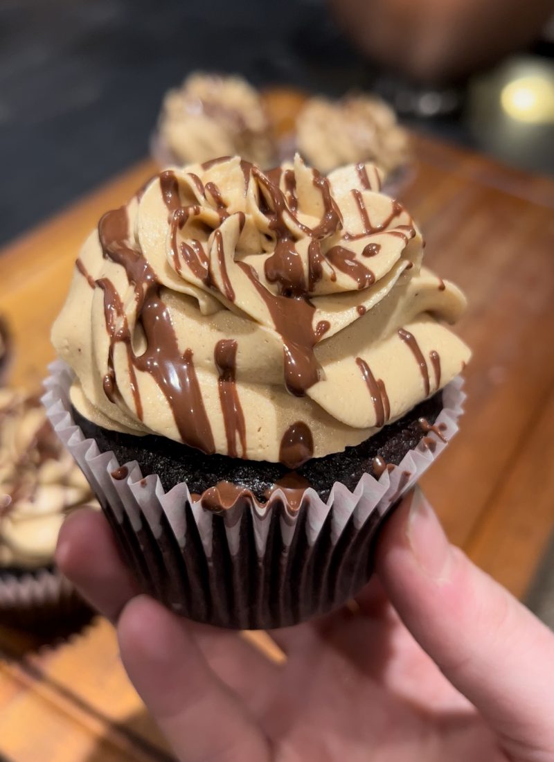 Espresso Chocolate Peanut Butter Cupcakes