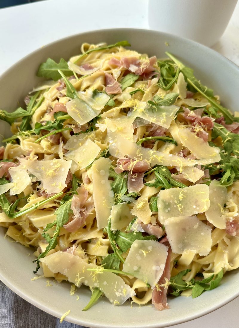 The Ultimate Summer Pasta | Arugula, Prosciutto, Parmigiano