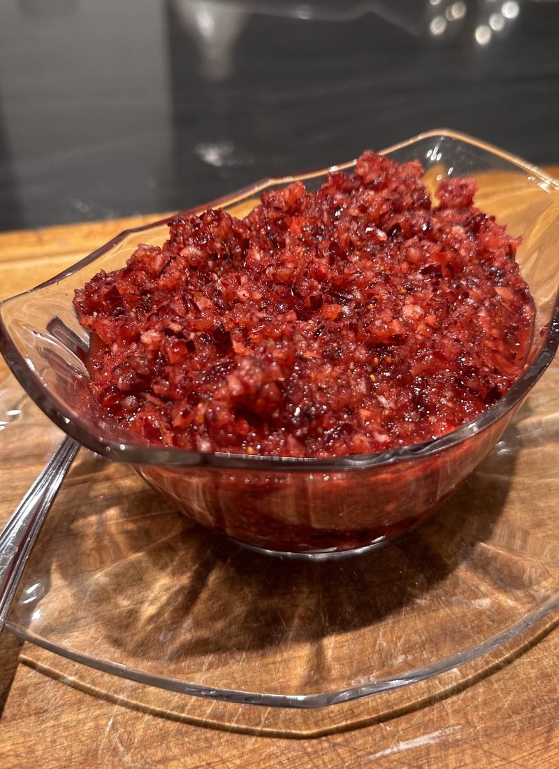 The BEST 3 Ingredient Cranberry Relish